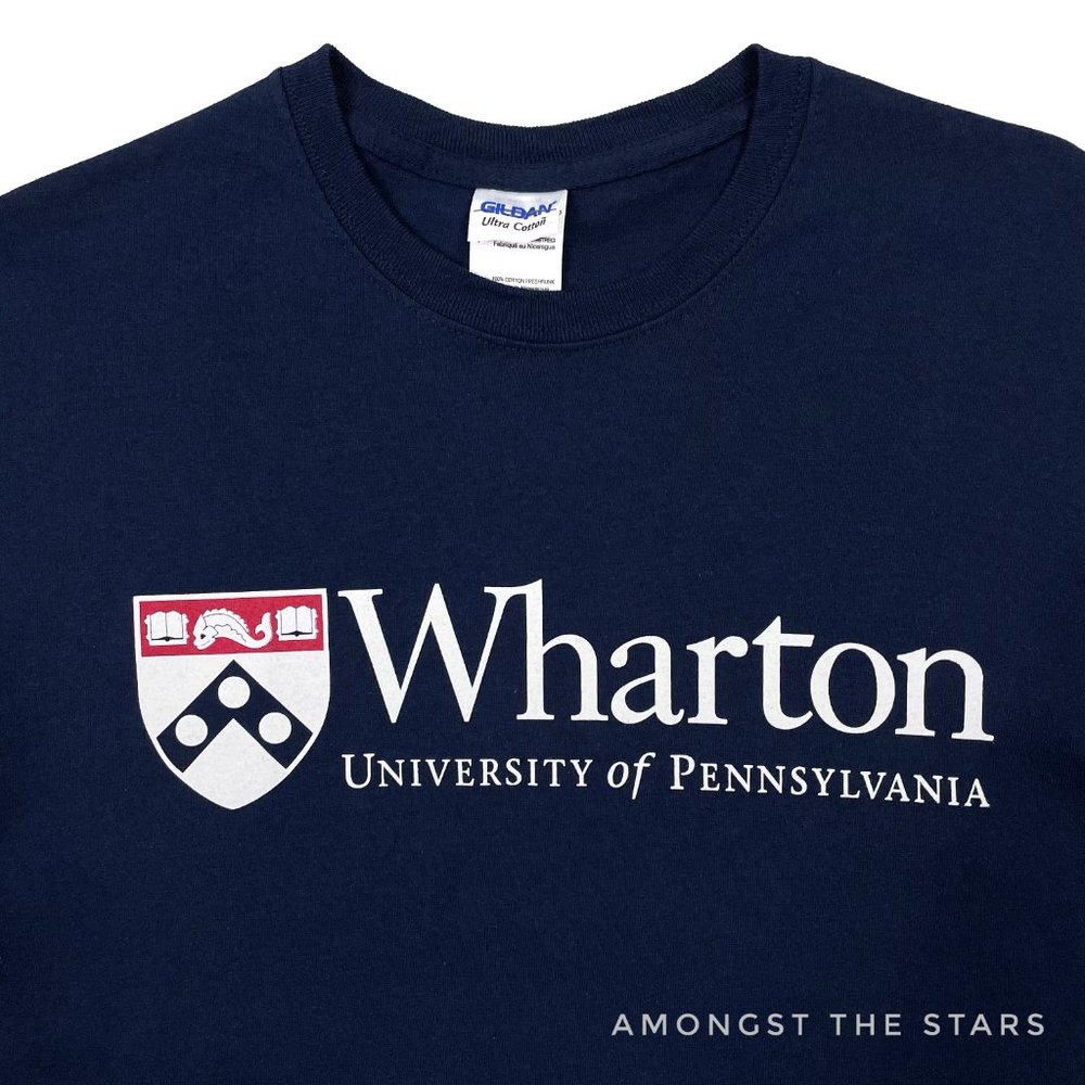 Wharton University of Pennsylvania Blue T-Shirt - Picture 2 of 4
